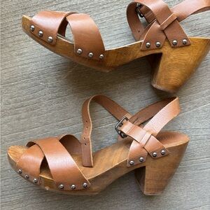 Saks Fifth Avenue Wood Sandals